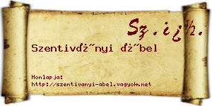 Szentiványi Ábel névjegykártya
