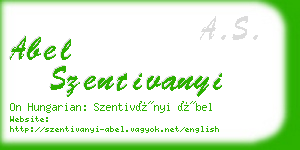 abel szentivanyi business card